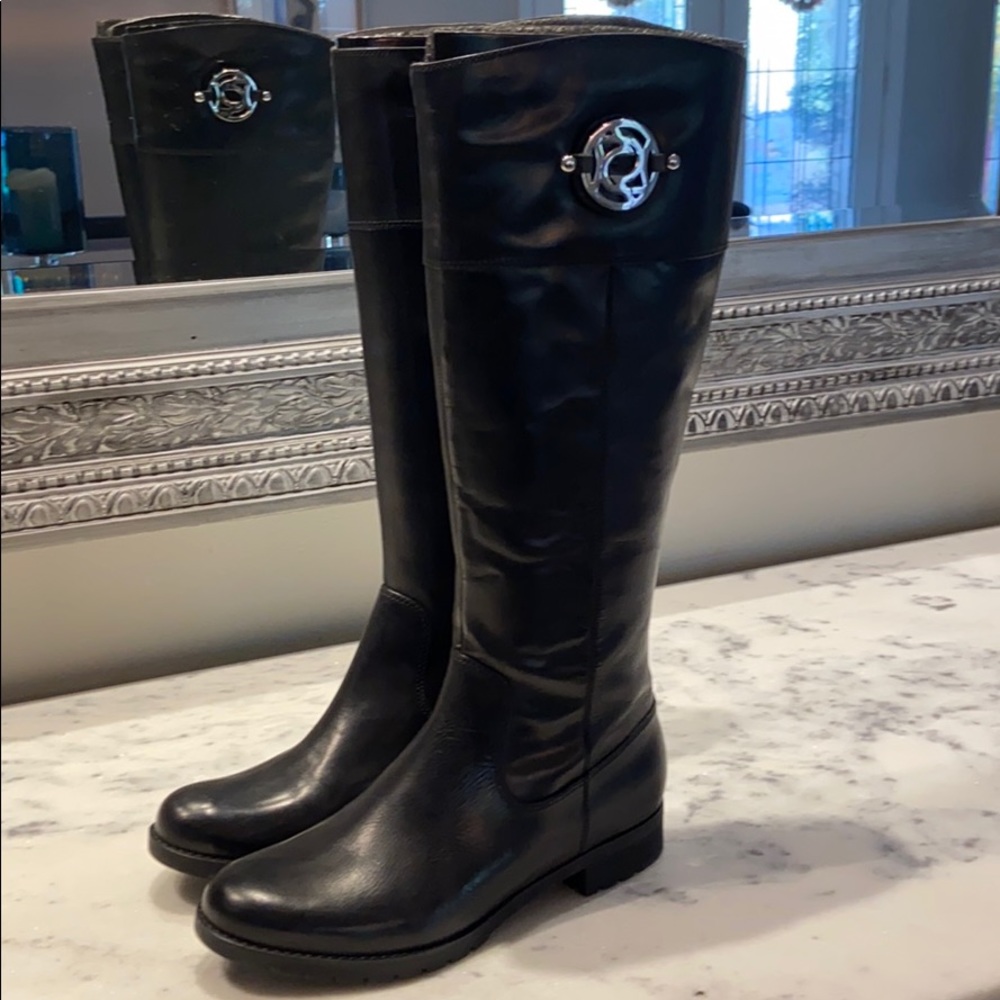 All Leather Rockport Tall Boots Black